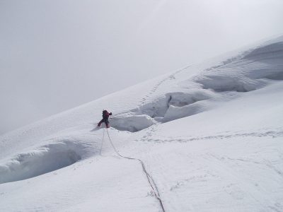 glacier, crevasse, nature, north face, rope, climb, snow, winter